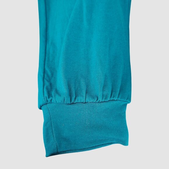 Womens Teal Sleeveless Jumpsuit Size Large With Waist Tie Casual Summer Chic - Picture 11 of 14